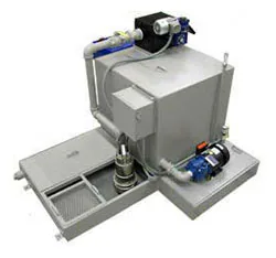 Custom sump reservoir with magnetic separator