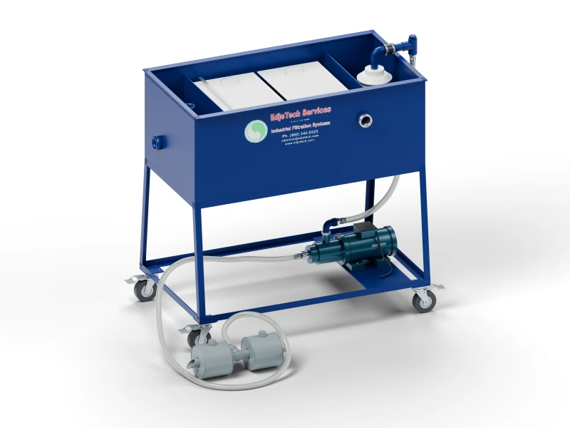T.O.S.S. 10 with optional braked casters, electric pump, and ballast skimmer.
